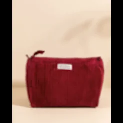Trousse de toilette banita velours lie de vin