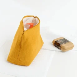 Trousse de toilette en coton bio honey