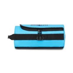 Trousse de toilette imperméable unisexe avec poignée Bleu clair