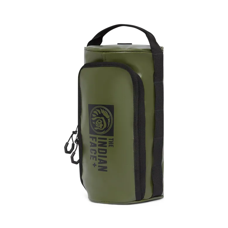 Trousse de toilette imperméable unisexe avec poignée Vert foncé