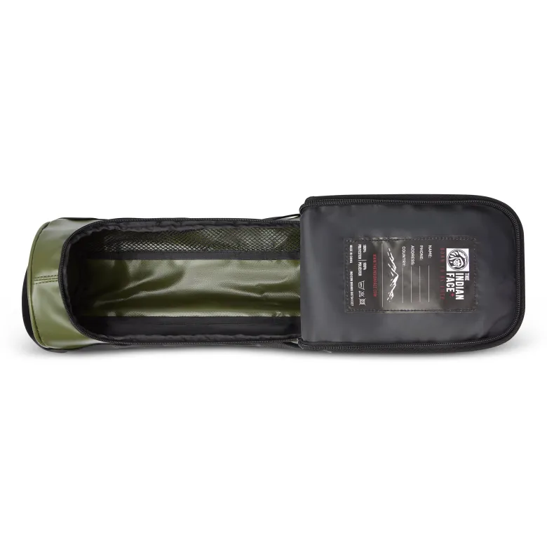 Trousse de toilette imperméable unisexe avec poignée Vert foncé