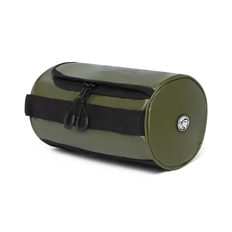 Trousse de toilette imperméable unisexe avec poignée Vert foncé