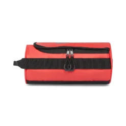 Trousse de toilette imperméable unisexe avec poignée Rouge