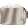 Trousse de toilette praliné rayures moka