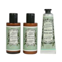 Trousse de voyage Jasmin précieux douche lait corps crème main Panier des Sens
