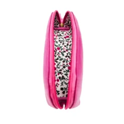 Trousse longue cuir rosy fushia