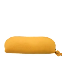 Trousse longue cuir rosy jaune