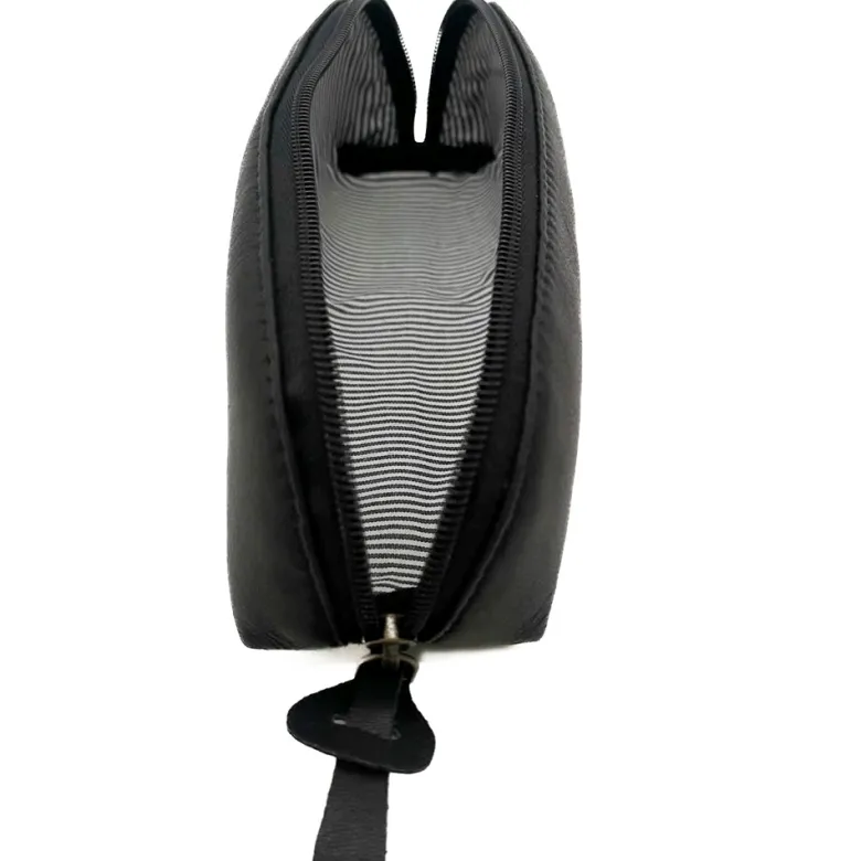Trousse longue cuir rosy noir