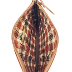 Trousse plate cuir dany camel