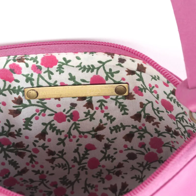 Trousse plate cuir dany fushia
