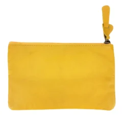 Trousse plate cuir dany jaune
