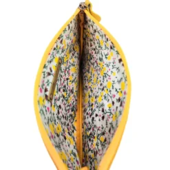 Trousse plate cuir dany jaune