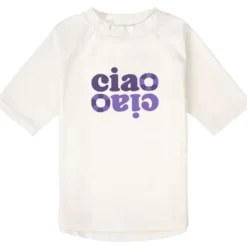 T-shirt anti-uv manches longues violet et sel marin (5-6 ans)