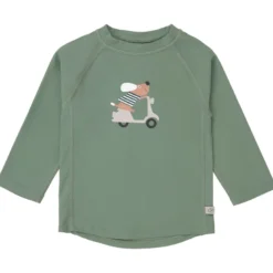 T-shirt anti-uv manches longues scooter et chien vert (19-24 mois)