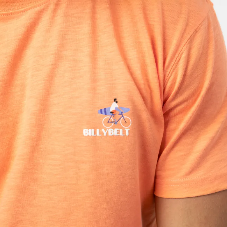 T-shirt imprimé vélo orange - s
