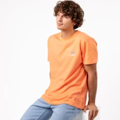 T-shirt imprimé vélo orange - s