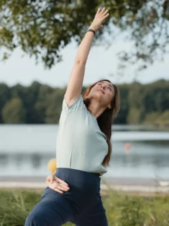 T-shirt yoga pelican bio amande M