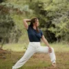 T-shirt yoga pelican bio bleu marine M