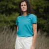 T-shirt yoga pelican bio turquoise L