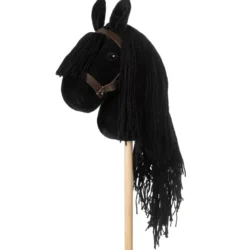 Tête de cheval noir à chevaucher