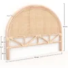 Tête de lit 140 cm en rotin et cannage - néora