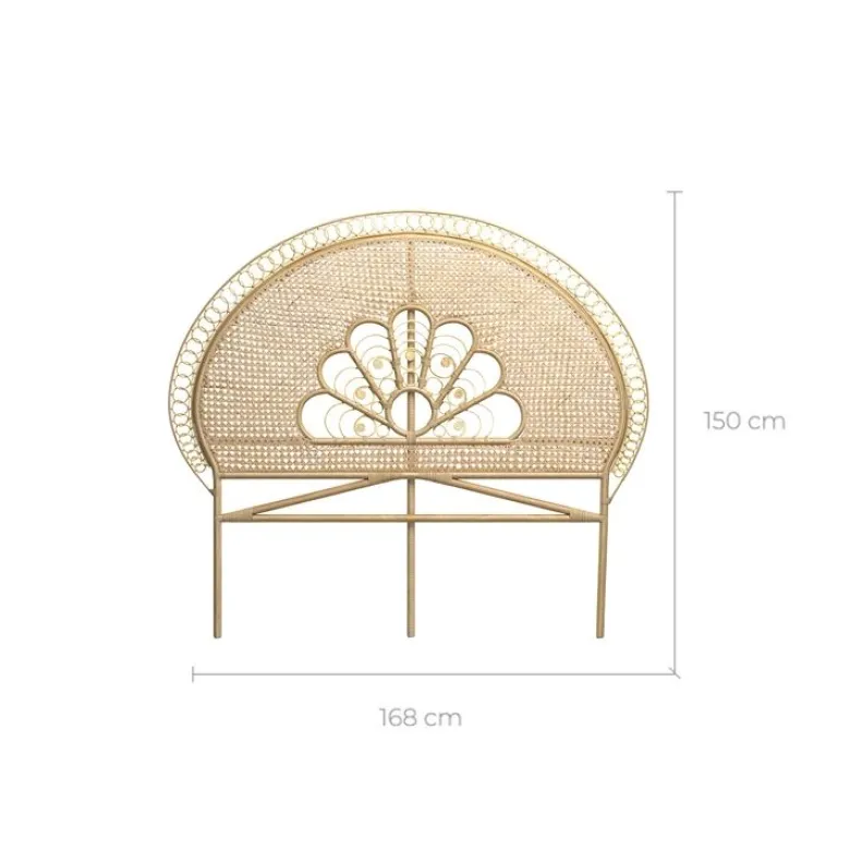 Tête de lit 140 cm en rotin naturel - gabriella