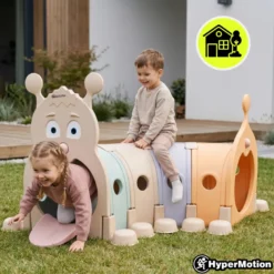 Tunnel de jeu chenille hypermotion modulable pour enfants intérieur extérieur
