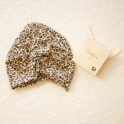 Turban 100% pure soie de mûrier - léopard