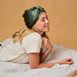 Turban 100% pure soie de mûrier - vert sauge