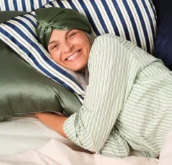 Turban 100% pure soie de mûrier - vert sauge