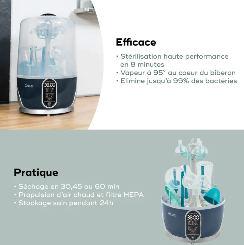 Turbo pure - stérilisateur 2 en 1