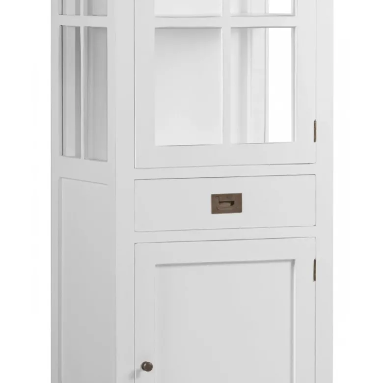Vaisselier 1 tiroir bronze bois blanc -