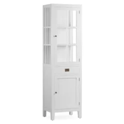 Vaisselier 1 tiroir bronze bois blanc -