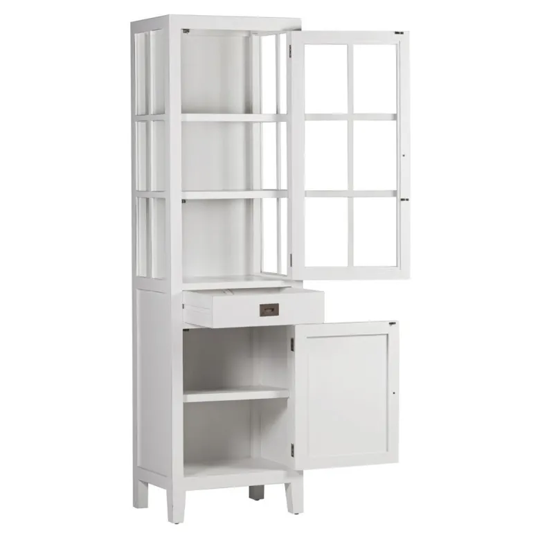 Vaisselier 1 tiroir bronze bois blanc -