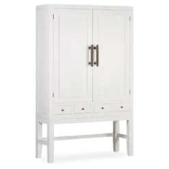 Vaisselier 4 tiroirs bronze bois blanc -