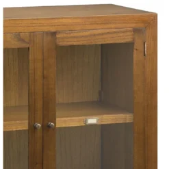 Vaisselier 2 tiroirs bronze bois marron