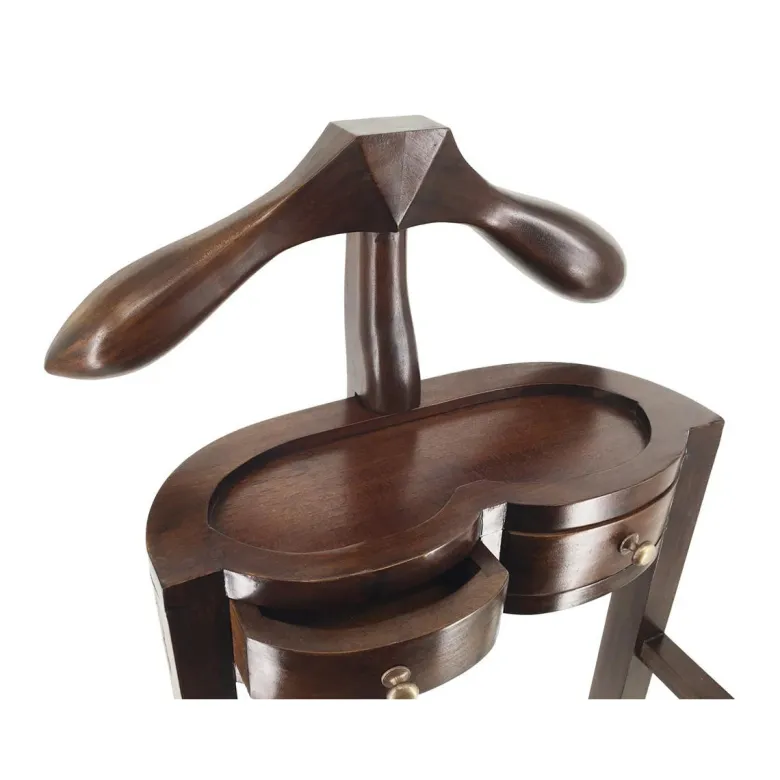 Valet de chambre bronze bois marron -