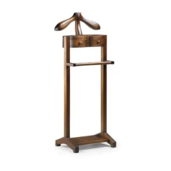 Valet de chambre bronze bois marron -