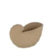 Vase coquillage en porcelaine texture beige forme originale