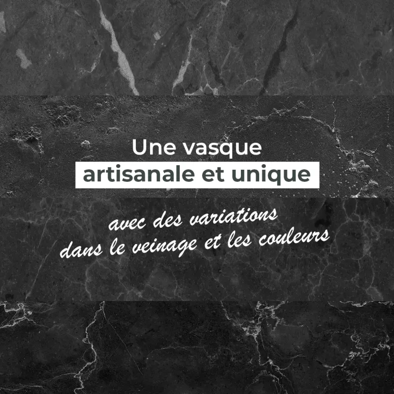 Vasque en marbre noir kalio mini