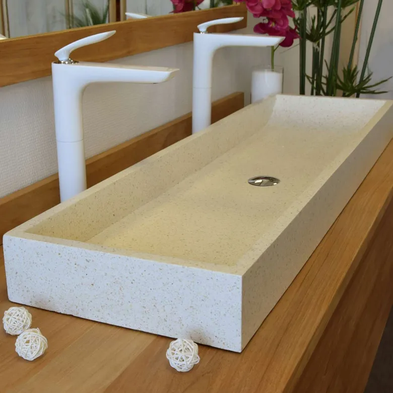 Vasque en terrazzo crème atlantica