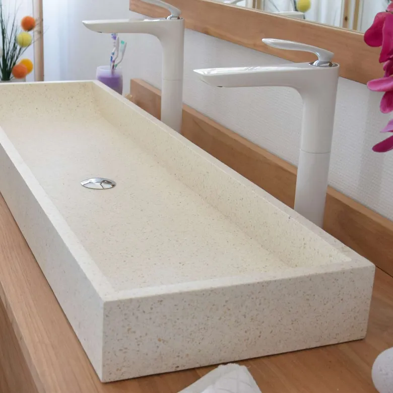 Vasque en terrazzo crème atlantica