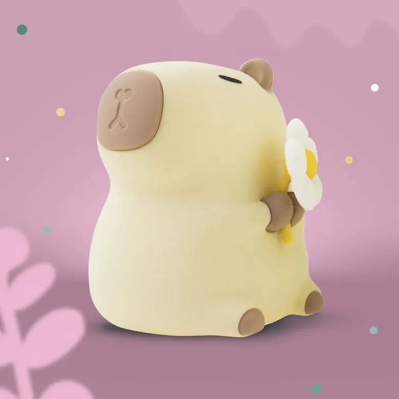 Veilleuse rechargeable capybara fleuriste