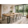 Vella table console extensible 8-10 personnes effet bois 235cm