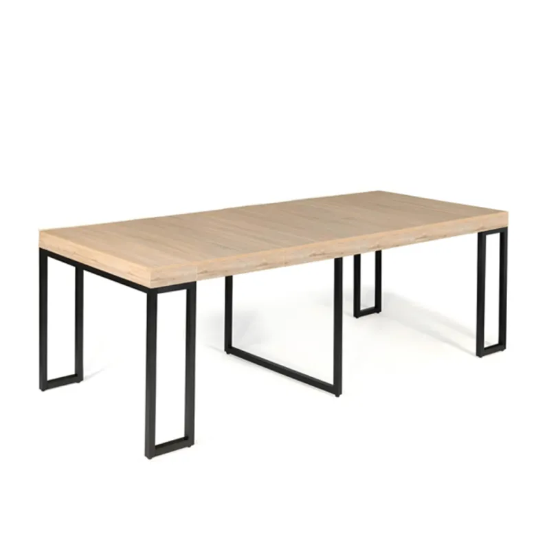 Vella table console extensible 8-10 personnes effet bois 235cm