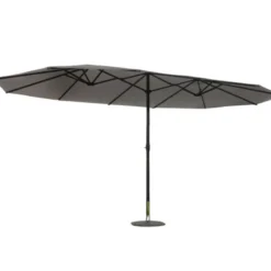 Venice parasol double gris droit ovale 27 x 46 m