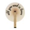Éventail pliant rond en bois FSC All You Need Is Love