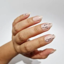 Vernis autocollant modern lines - manucure facile longue tenue Nude linéaire