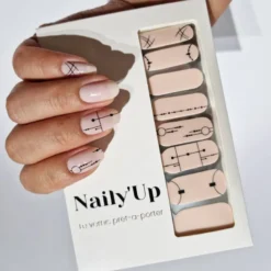 Vernis autocollant modern lines - manucure facile longue tenue Nude linéaire