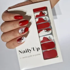Vernis autocollant red elegance - manucure facile longue tenue Rouge